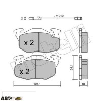 Гальмівні колодки METELLI 22-0037-0