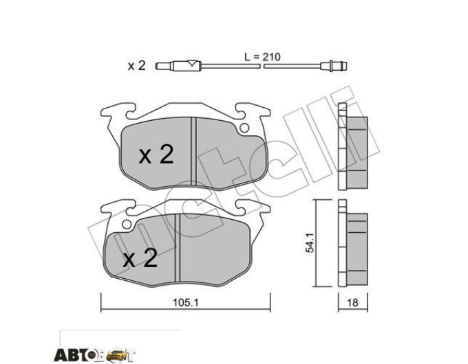 Тормозные колодки METELLI 22-0037-0, цена: 1 151 грн.