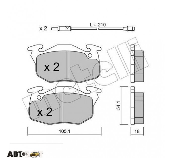 Тормозные колодки METELLI 22-0037-0, цена: 633 грн.