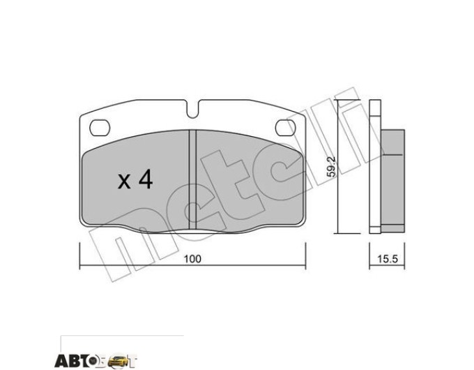 Тормозные колодки METELLI 22-0044-0, цена: 996 грн.