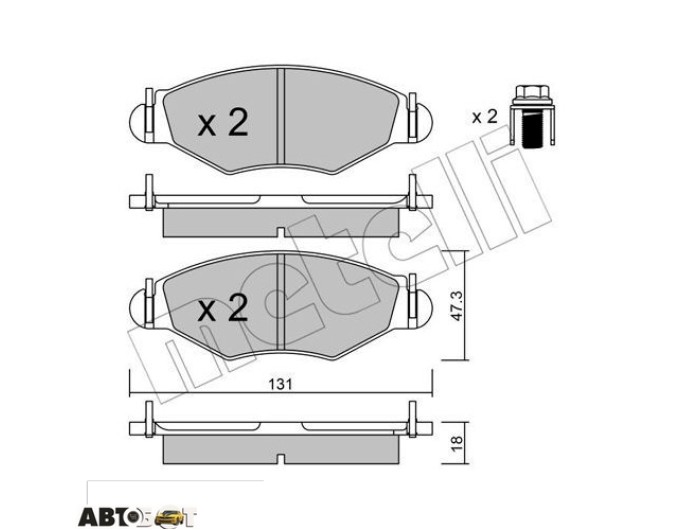 Тормозные колодки METELLI 22-0254-0, цена: 1 437 грн.