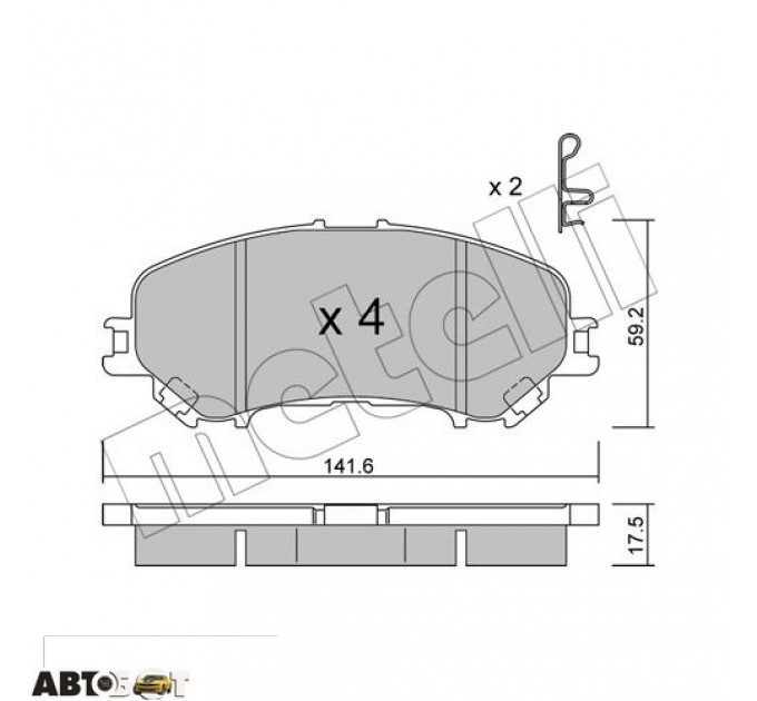 Тормозные колодки METELLI 22-1010-1, цена: 1 142 грн.