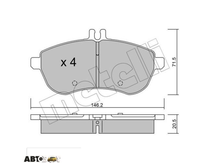 Тормозные колодки METELLI 22-0665-0, цена: 2 365 грн.