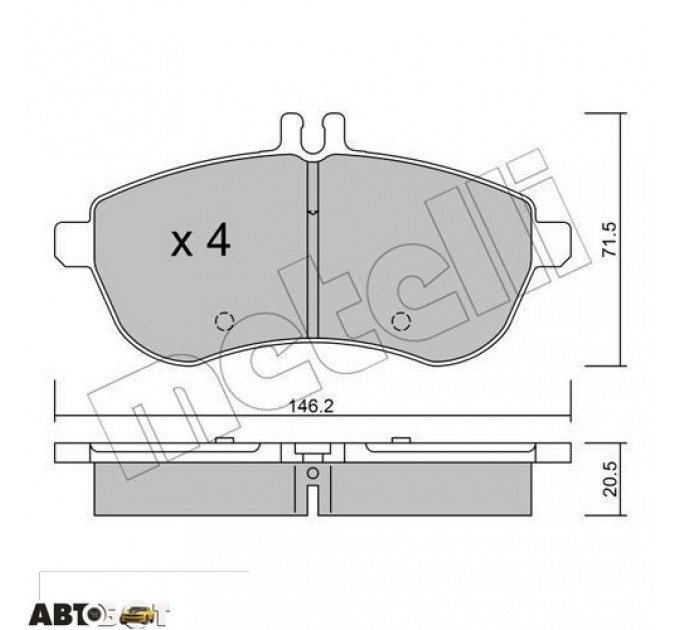 Тормозные колодки METELLI 22-0665-0, цена: 1 301 грн.