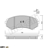 Гальмівні колодки METELLI 22-0399-0