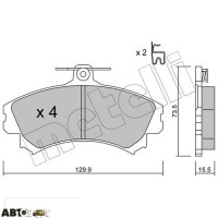 Тормозные колодки METELLI 22-0216-0