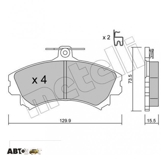 Тормозные колодки METELLI 22-0216-0, цена: 1 081 грн.