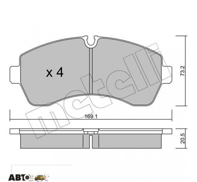 Тормозные колодки METELLI 22-0673-0, цена: 1 521 грн.