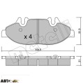 Гальмівні колодки METELLI 22-0575-0, ціна: 2 289 грн.