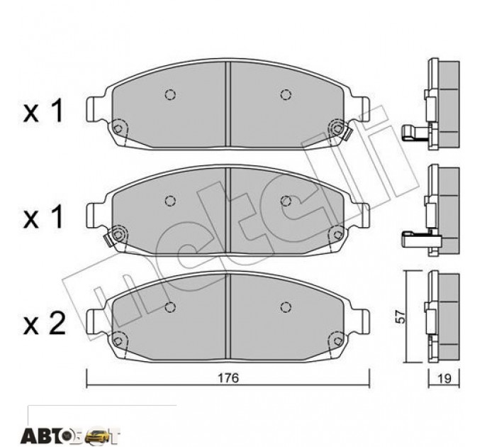 Тормозные колодки METELLI 22-0719-0, цена: 1 459 грн.