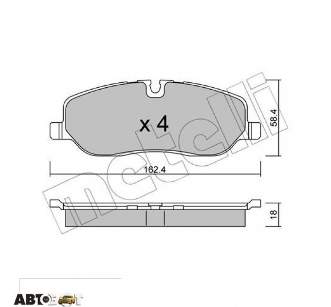 Тормозные колодки METELLI 22-0693-0, цена: 1 338 грн.