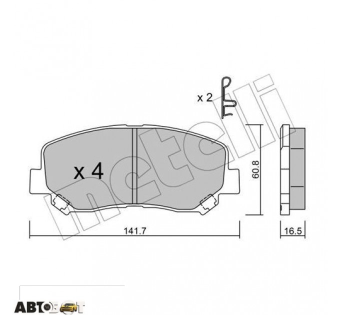 Тормозные колодки METELLI 22-0969-0, цена: 1 341 грн.