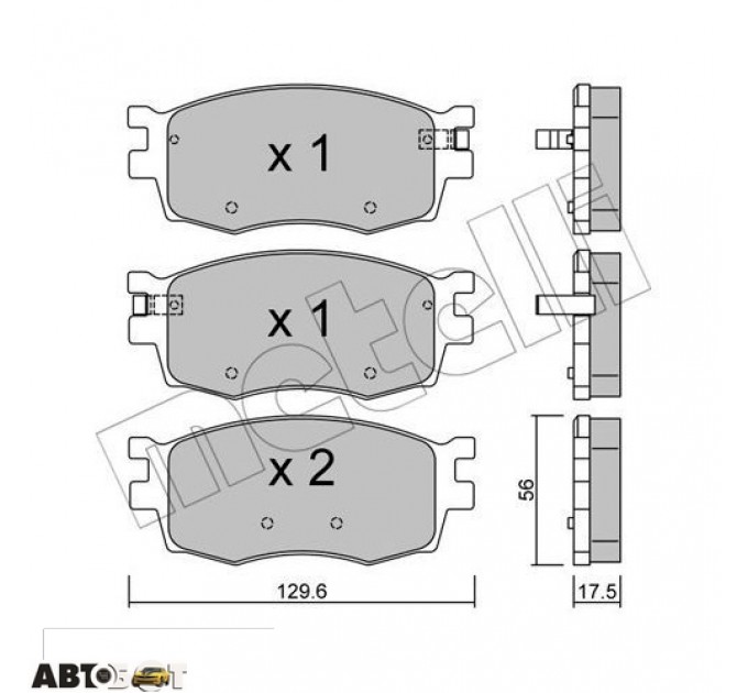 Тормозные колодки METELLI 22-0724-0, цена: 1 081 грн.