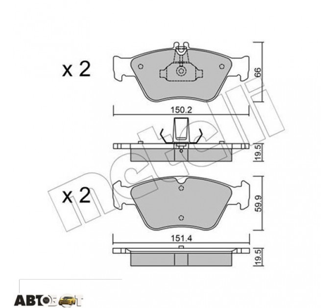 Тормозные колодки METELLI 22-0219-0, цена: 1 101 грн.