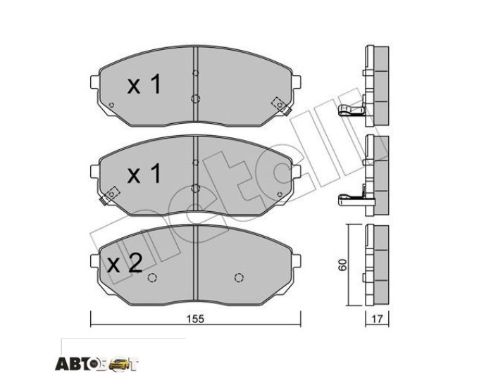 Тормозные колодки METELLI 22-0515-0, цена: 2 305 грн.