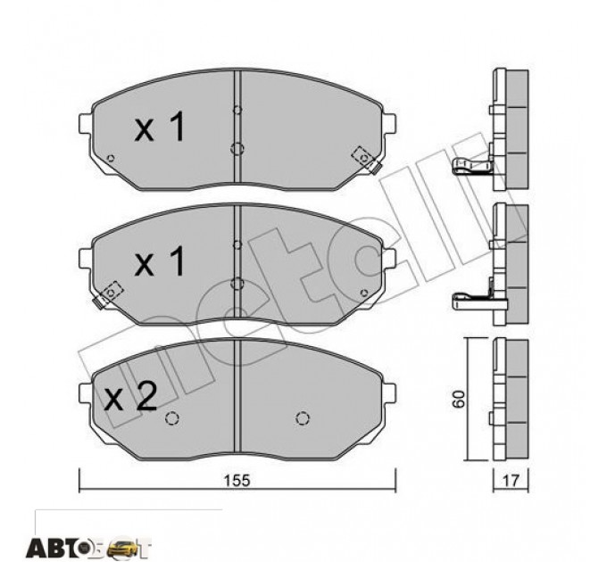 Тормозные колодки METELLI 22-0515-0, цена: 1 255 грн.