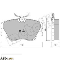 Тормозные колодки METELLI 22-0061-0