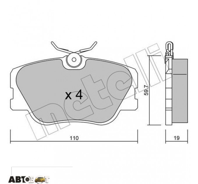 Тормозные колодки METELLI 22-0061-0, цена: 968 грн.