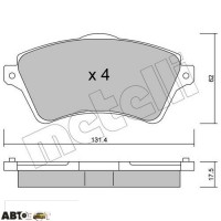 Тормозные колодки METELLI 22-0349-0