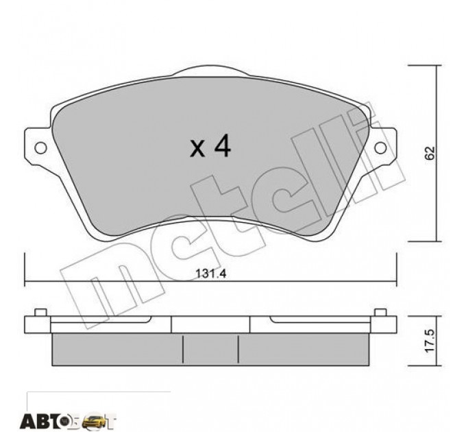 Тормозные колодки METELLI 22-0349-0, цена: 1 442 грн.