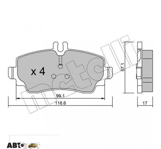 Тормозные колодки METELLI 22-0310-0, цена: 876 грн.