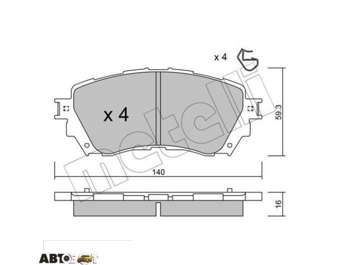 Тормозные колодки METELLI 22-0994-0, цена: 2 129 грн.