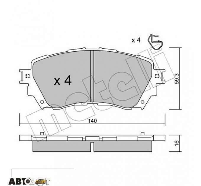 Тормозные колодки METELLI 22-0994-0, цена: 1 159 грн.