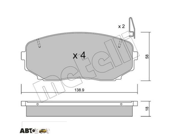 Тормозные колодки METELLI 22-0872-0, цена: 3 037 грн.