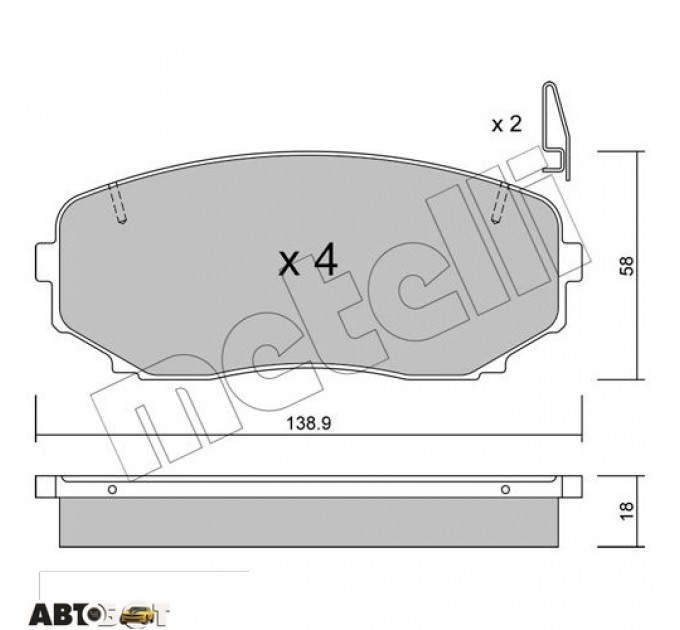 Тормозные колодки METELLI 22-0872-0, цена: 1 654 грн.