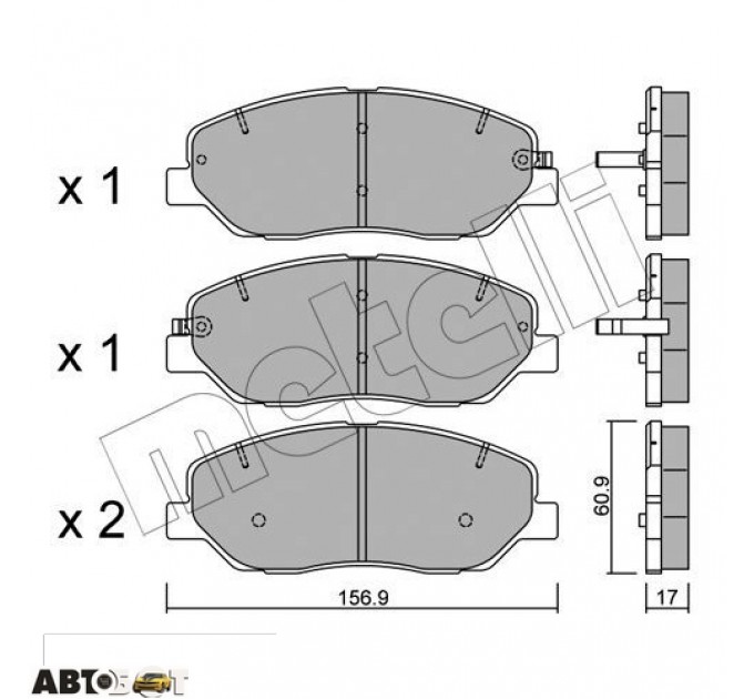 Тормозные колодки METELLI 22-0787-0, цена: 1 309 грн.