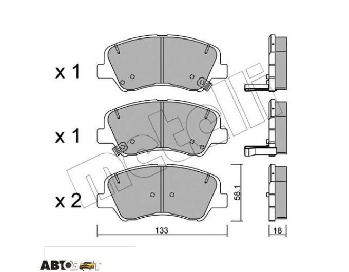 Тормозные колодки METELLI 22-0943-0, цена: 2 226 грн.