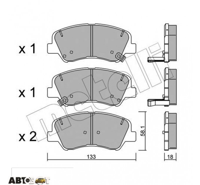 Тормозные колодки METELLI 22-0943-0, цена: 1 212 грн.