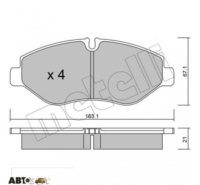 Тормозные колодки METELLI 22-0671-1, цена: 1 298 грн.