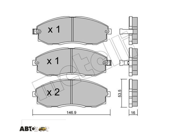 Тормозные колодки METELLI 22-0297-0, цена: 2 423 грн.