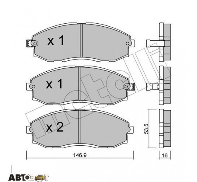 Тормозные колодки METELLI 22-0297-0, цена: 1 319 грн.