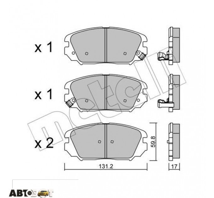 Тормозные колодки METELLI 22-0885-0, цена: 1 062 грн.