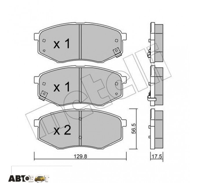 Тормозные колодки METELLI 22-0942-0, цена: 1 231 грн.