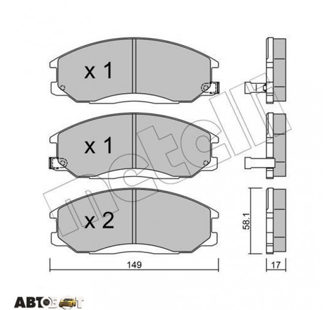 Тормозные колодки METELLI 22-0364-0, цена: 1 002 грн.