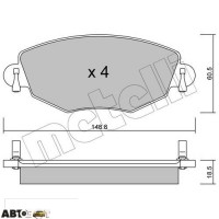 Тормозные колодки METELLI 22-0318-0