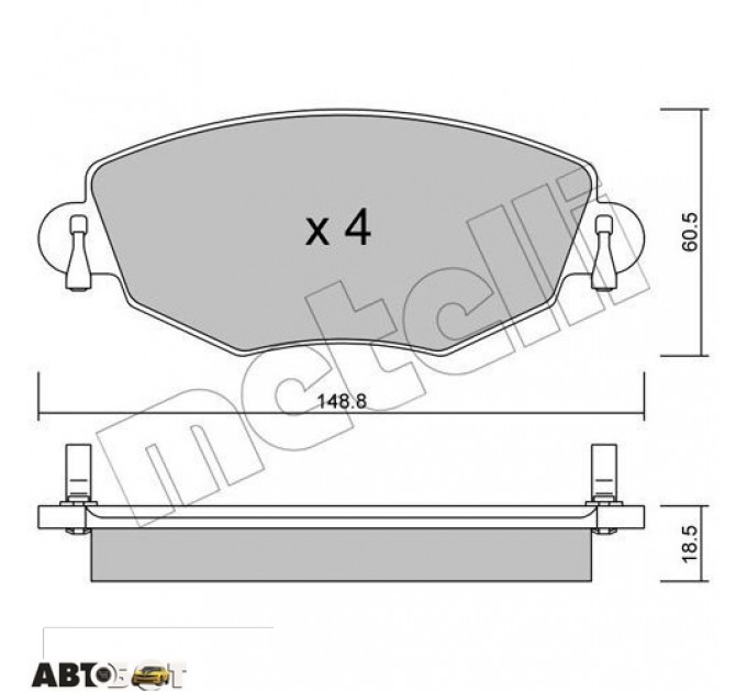 Тормозные колодки METELLI 22-0318-0, цена: 1 355 грн.