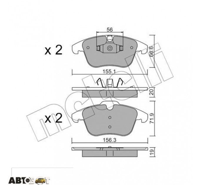 Тормозные колодки METELLI 22-0675-0, цена: 1 235 грн.