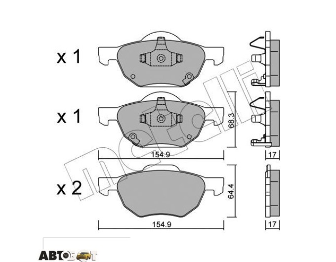 Тормозные колодки METELLI 22-0730-0, цена: 1 601 грн.