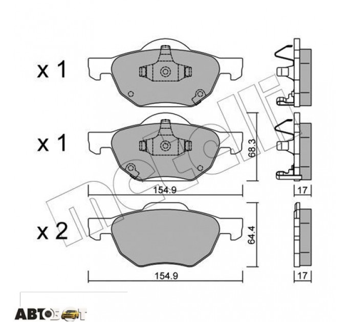 Тормозные колодки METELLI 22-0730-0, цена: 872 грн.