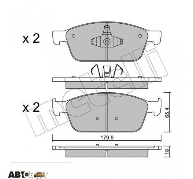 Тормозные колодки METELLI 22-0989-0, цена: 1 408 грн.