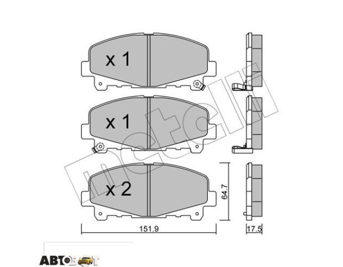 Тормозные колодки METELLI 22-0867-0, цена: 2 612 грн.