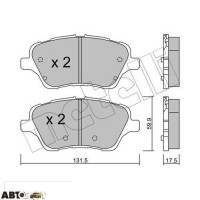 Тормозные колодки METELLI 22-0976-0