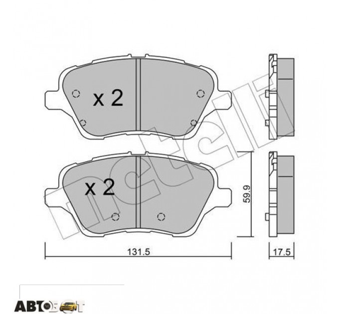 Тормозные колодки METELLI 22-0976-0, цена: 981 грн.