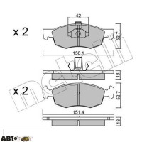 Тормозные колодки METELLI 22-0274-2