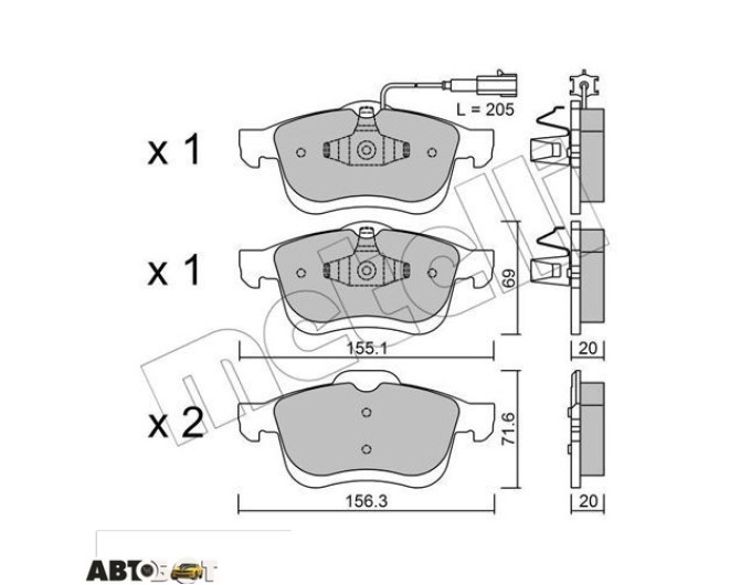 Тормозные колодки METELLI 22-0824-0, цена: 2 477 грн.
