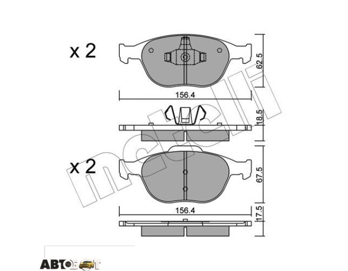 Тормозные колодки METELLI 22-0533-0, цена: 2 277 грн.